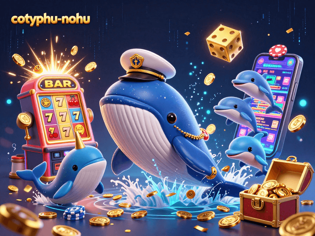 Engage in Cờ Tỷ Phú gameplay with cotyphu-nohu's vibrant casino-themed 3D illustration.