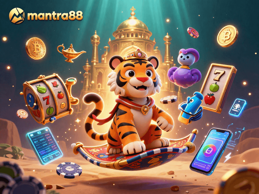Spin to win with mantra88's exciting slots game featuring vibrant visuals and rewards.