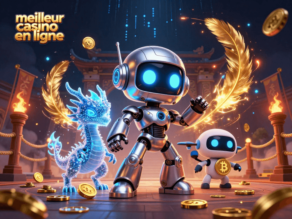 Jackpot et gains au meilleur casino en ligne dans une illustration dynamique et captivante.