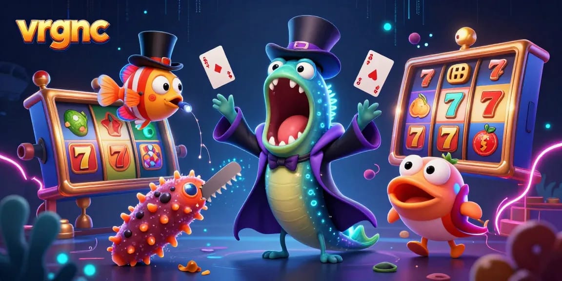 Experience thrilling slots action with vrgnc's vibrant 3D characters in a magical casino world.