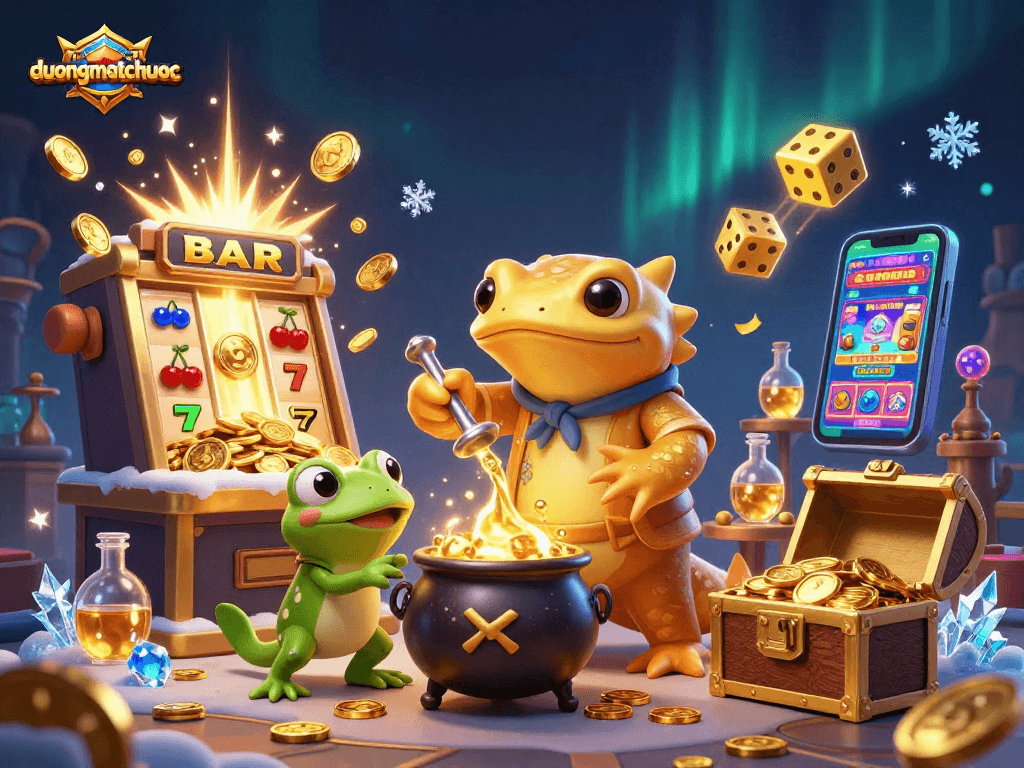 Experience duongmatchuoc with a golden salamander alchemist in a casino-themed dynamic scene.