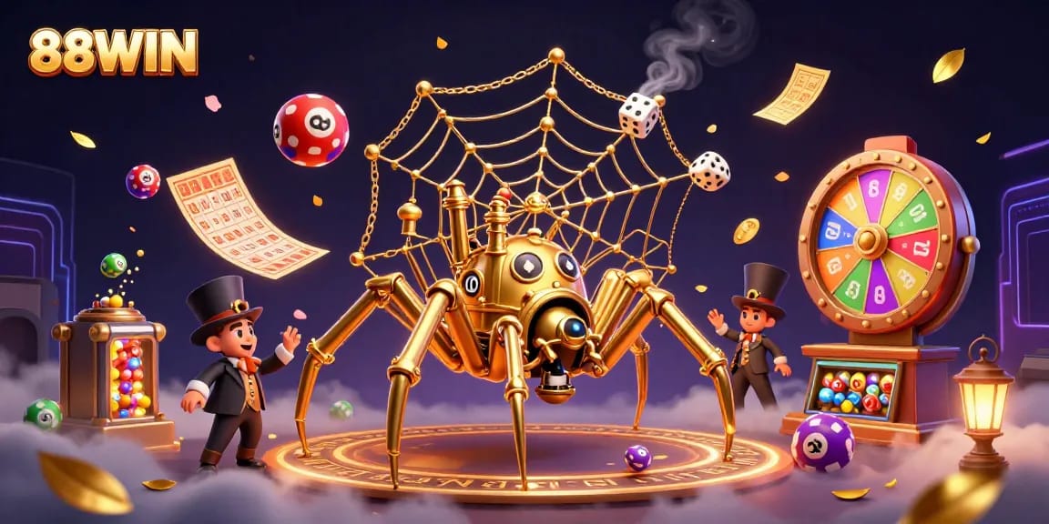 Experience thrilling wins at 88WIN with vibrant lottery elements and captivating prizes.
