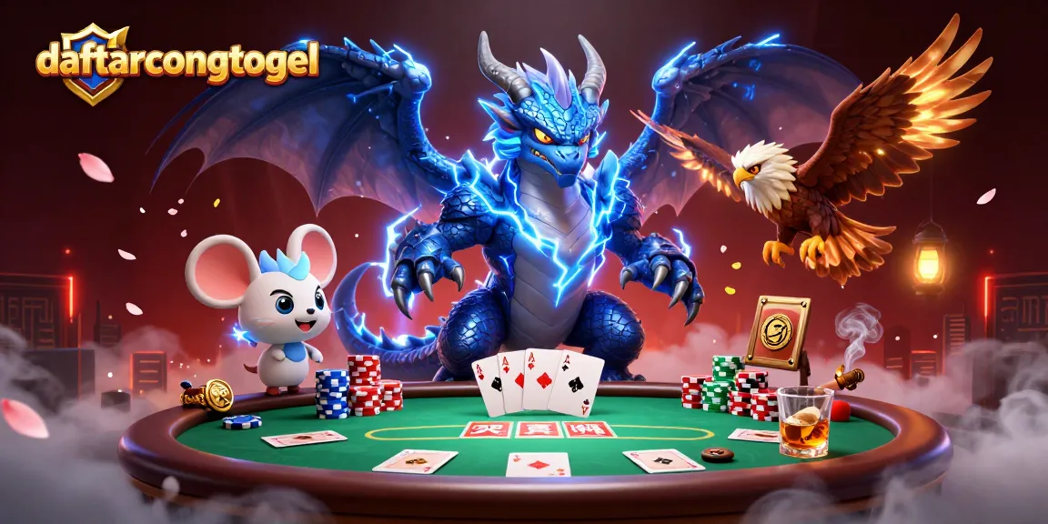 Experience excitement at daftarcongtogel with a dynamic casino scene showcasing thrilling poker elements.