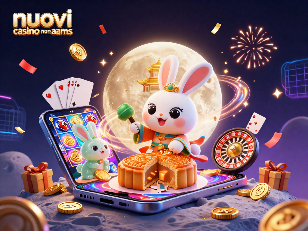 Gioca nei nuovi casino non AAMS con il coniglio della luna e le fiches da poker che emergono
