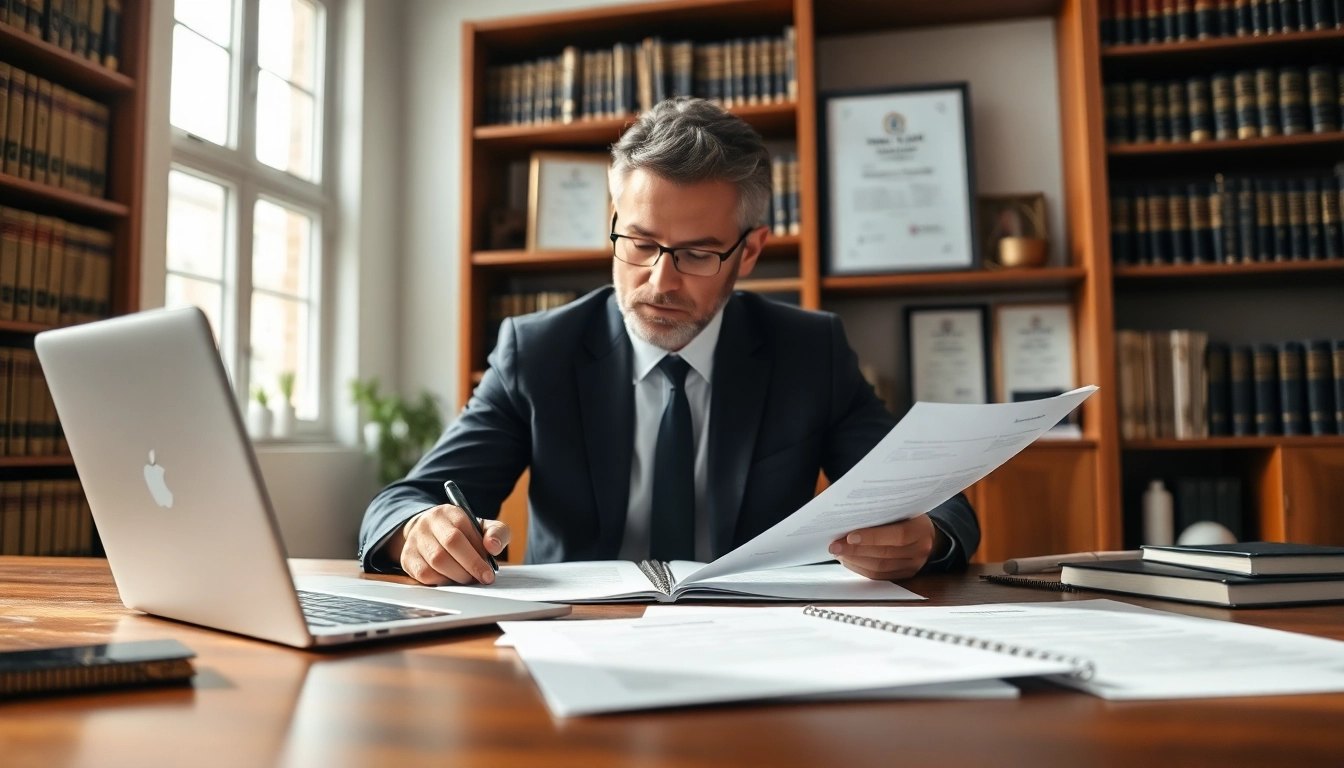 Streamlined Contract Management. process in a professional office environment showcasing expertise.