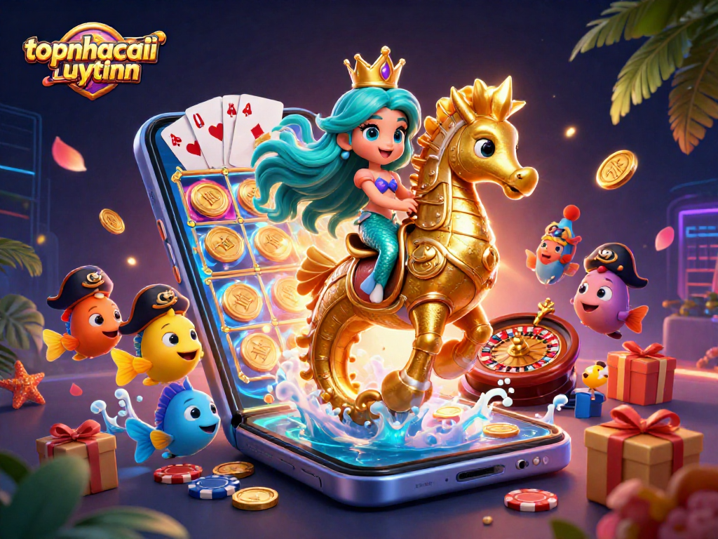 Enhance your gaming experience with topnhacaiuytinn's exciting casino-themed 3D artwork.