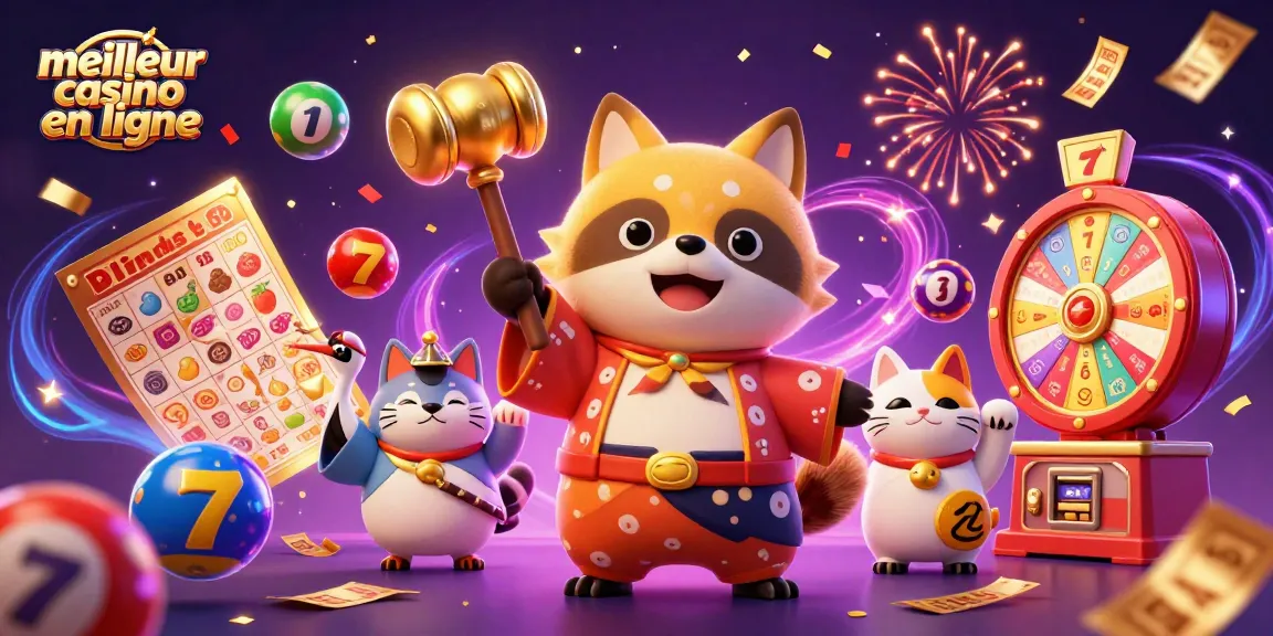 Jouez au meilleur casino en ligne avec la tanuki chanceuse et les éléments de fête captivants.