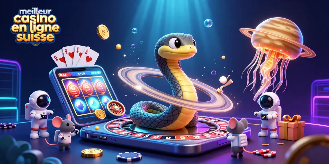 Meilleur casino en ligne suisse : des astronautes parient sur des segments de roulette dans un univers coloré.