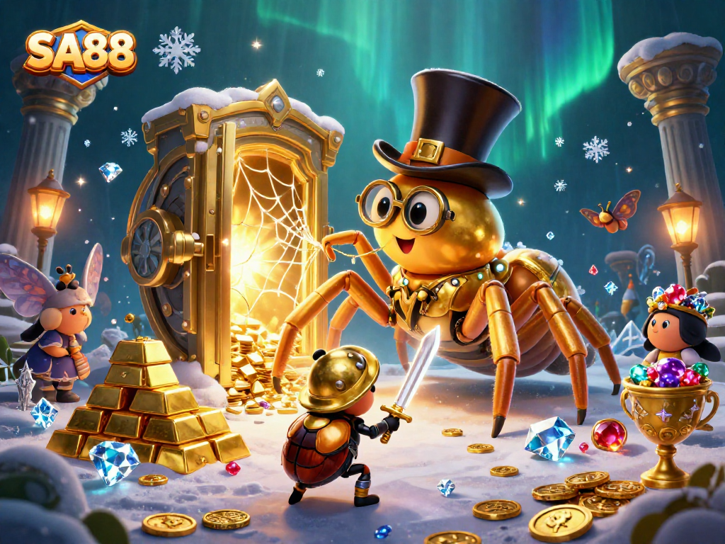 Engage in thrilling gameplay at SA88 with a dazzling casino scene, showcasing vibrant gaming elements.