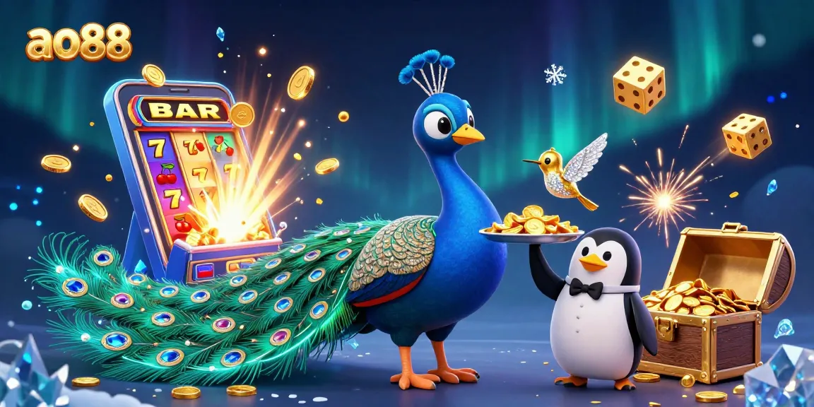 Play with ao88 as golden chips and stunning characters burst into an exciting casino scene.