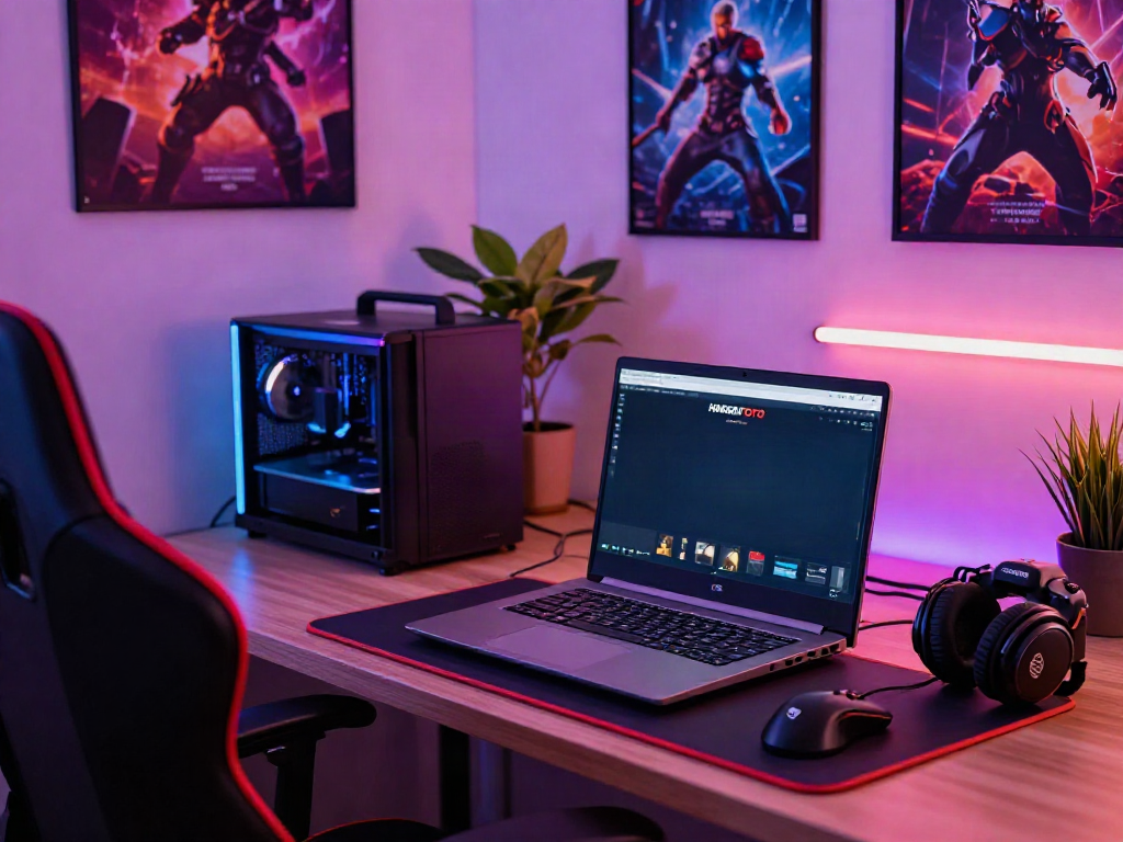 HARGATOTO online gaming setup showcasing the vibrant lifestyle of secure toto login experiences.