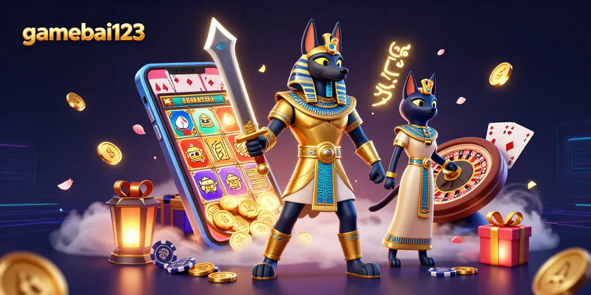 Engage with gamebai123 through thrilling interactions in a vibrant 3D casino scene.