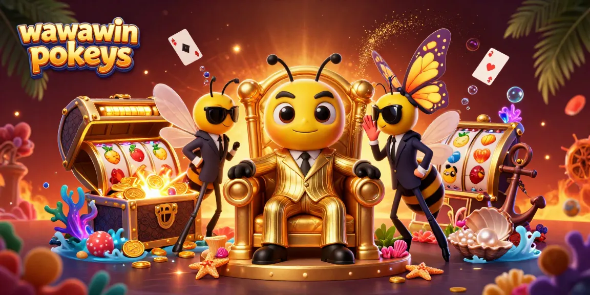Spin the wawawin pokies in a vibrant 3D casino scene featuring a bumblebee mob boss.