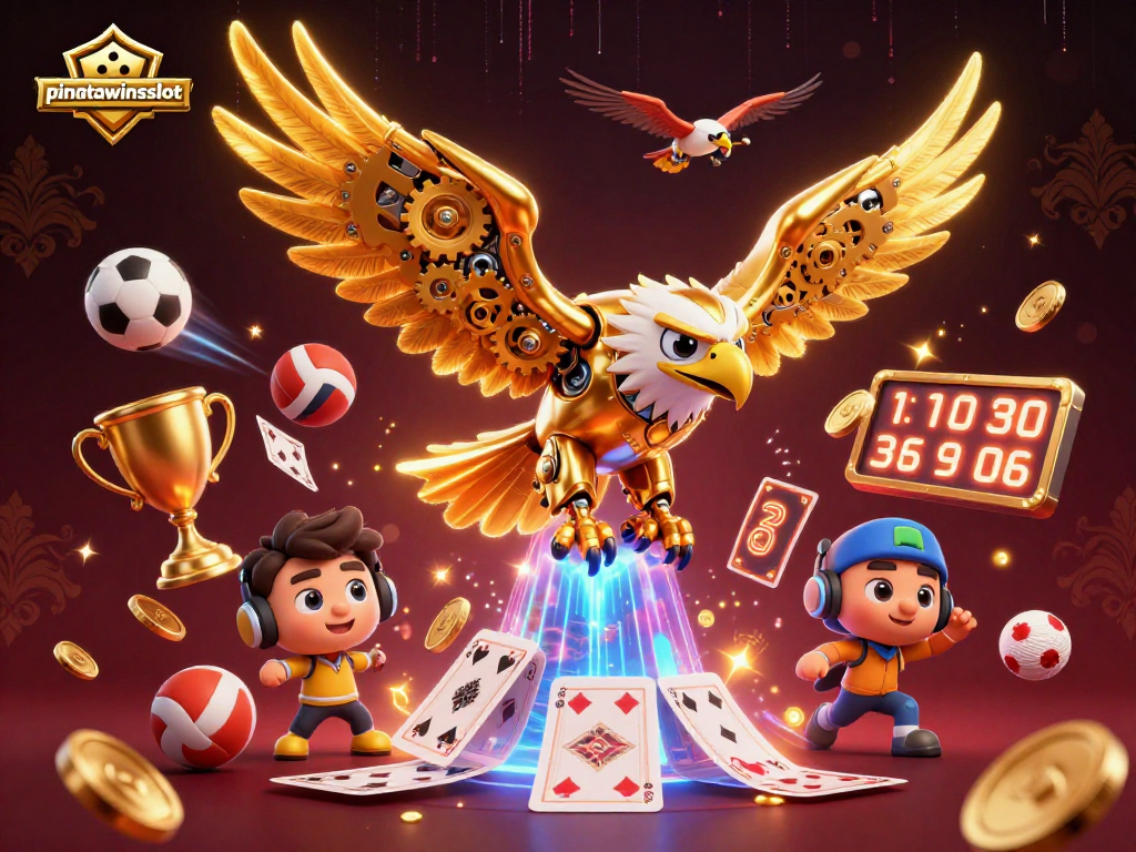 Win exciting rewards with pinatawinsslot in a dynamic atmosphere full of holographic elements and vibrant energy.