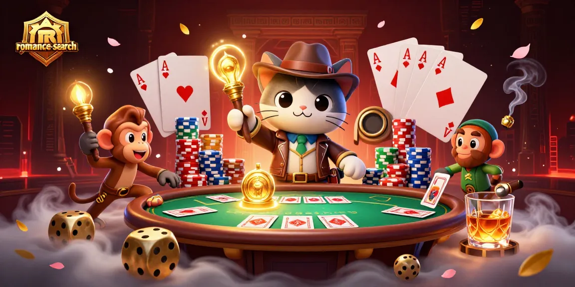 Engage with the romance-search as the cat explorer unveils treasures in a vibrant casino adventure.
