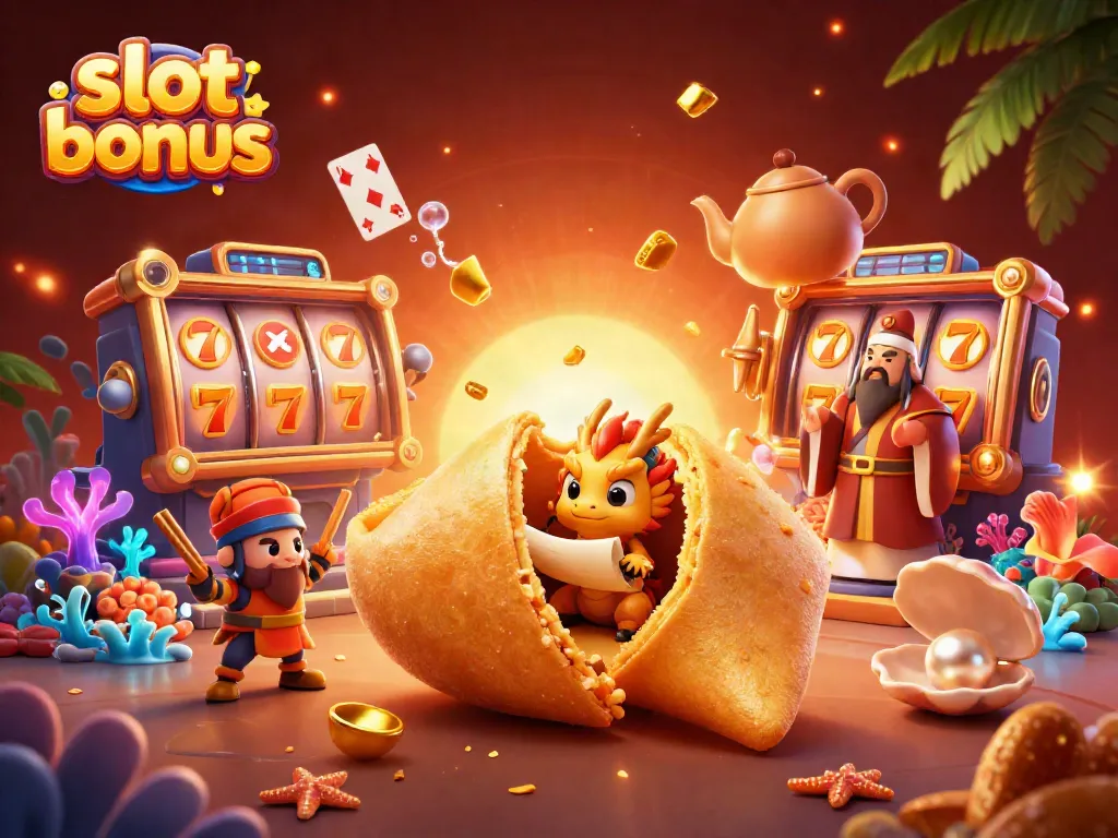 Experience thrilling slot bonus features with vibrant casino elements and dynamic characters.