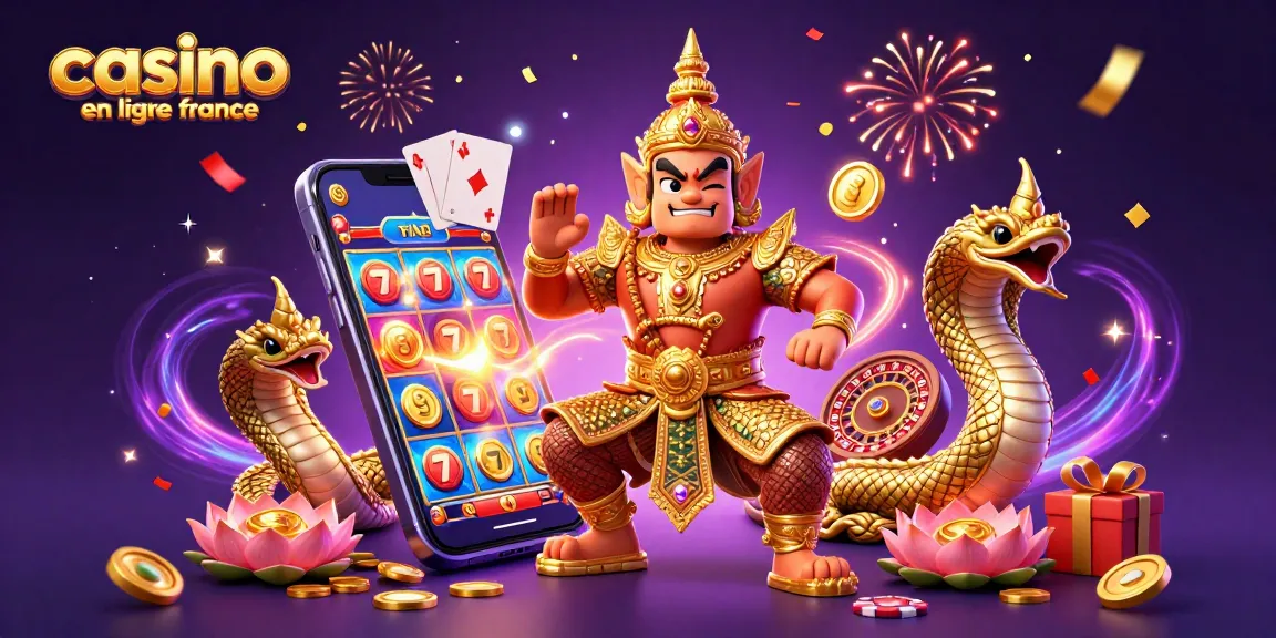 Jouer à des jeux de casino en ligne en France avec des personnages cartoonesques et des éléments festifs.