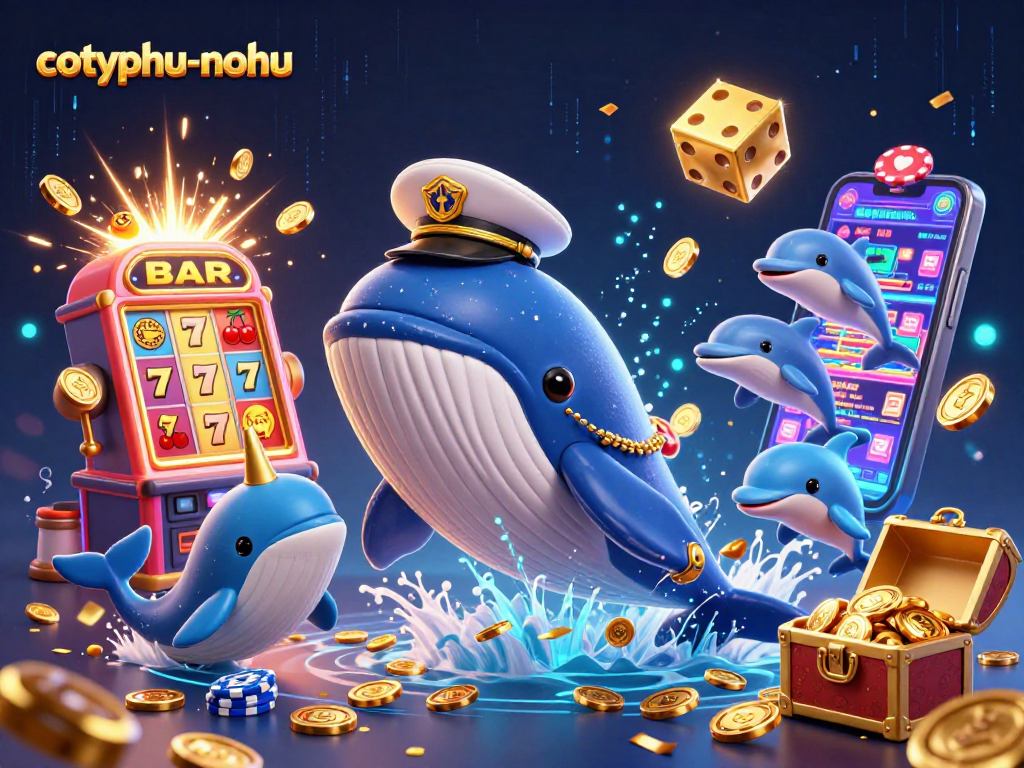 Engage in Cờ Tỷ Phú gameplay with cotyphu-nohu's vibrant casino-themed 3D illustration.