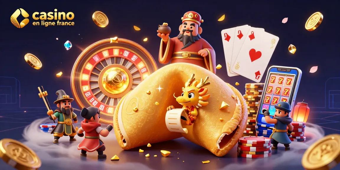 Créez des gains à partir de cette illustration captivante de casino en ligne France avec des personnages enchanteurs et des éléments de jeu