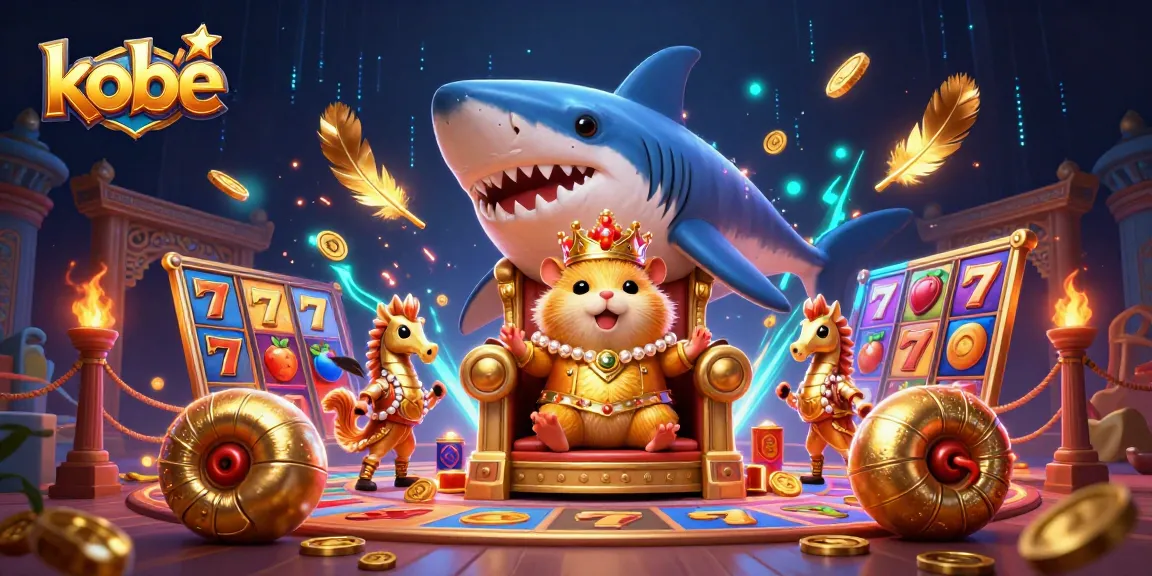 Engage at Kobe with thrilling slots featuring a golden hamster king and megalodon throne.