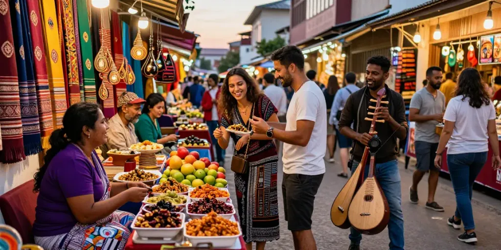 Experience the joy of local culture and taste as you visit here in vibrant street markets.