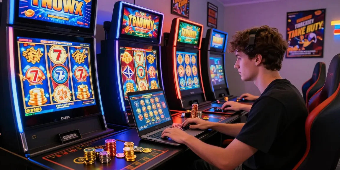 Exciting gaming scene showcasing a player enjoying slot777 online with vivid graphics and rewards.