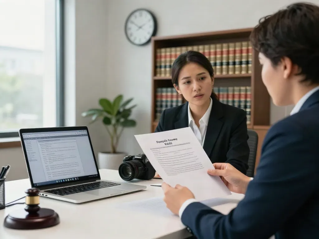 Consultation on Forsyth County DUI records with legal expert in modern office