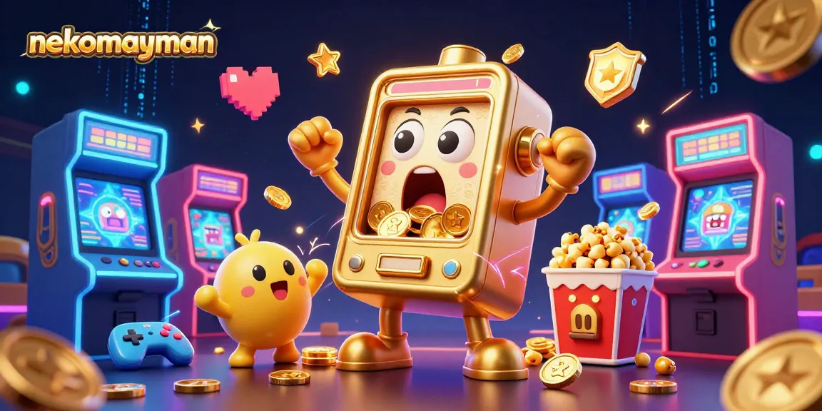 Neko May Man slots reveal thrilling jackpots in a vibrant, colorful gaming celebration.