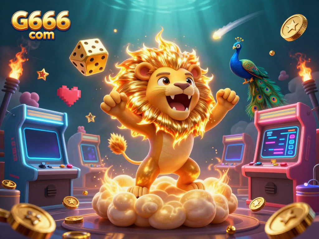 Experience the thrill of G666 com with a vibrant 3D casino illustration showcasing exciting gaming elements.