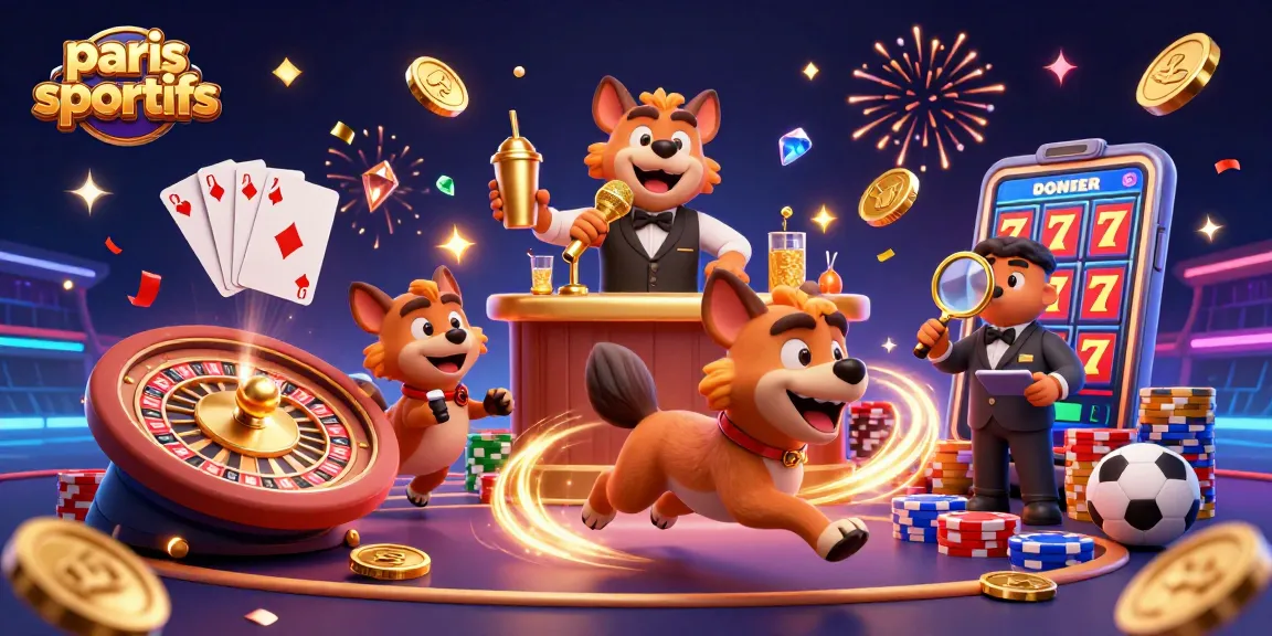 Les paris sportifs prennent vie avec des hyènes animées dans un casino vibrant, remplis de jeux et d'énergie.