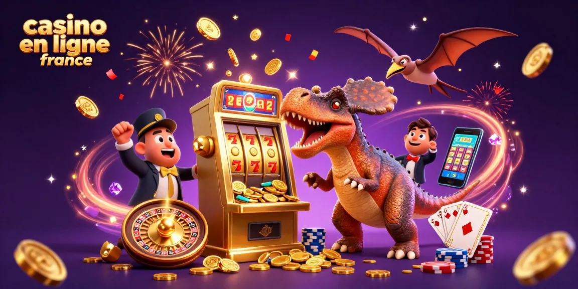 Le casino en ligne France : Un pachycéphalosaur en action avec un jackpot qui jaillit de la machine à sous.