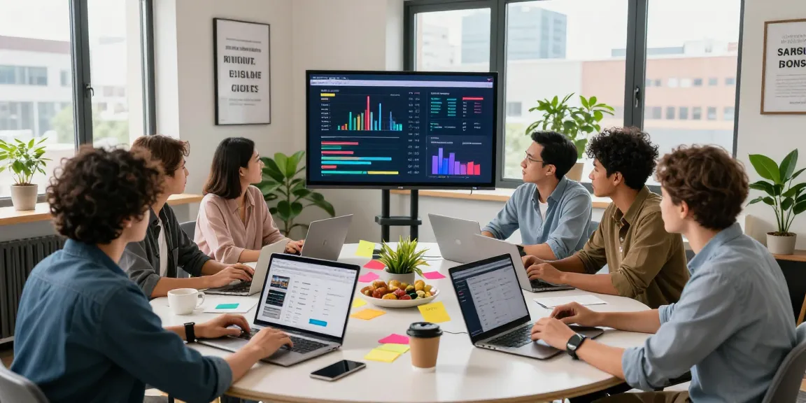 Collaborative digital marketing team analyzing campaigns at https://www.www456bd.com/ in a vibrant workspace.