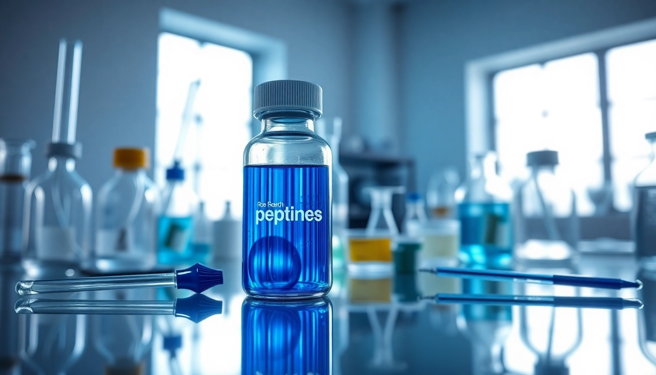 Showcasing ion peptides in laboratory glassware, emphasizing scientific research in a professional setting.