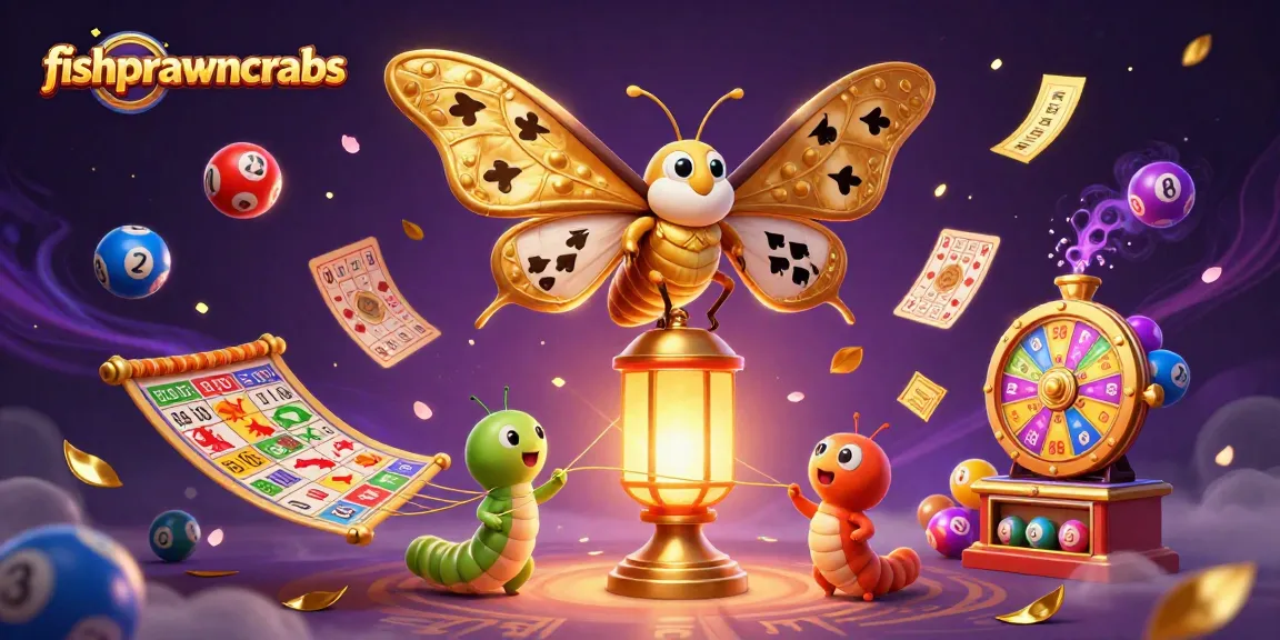Engage with lively fishprawncrabs themes in this vibrant 3D illustration showcasing colorful lottery balls and dynamic casino elements.