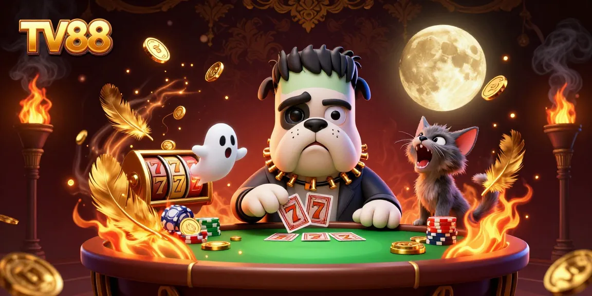 Experience thrilling gaming at TV88 with engaging characters and vibrant casino elements.