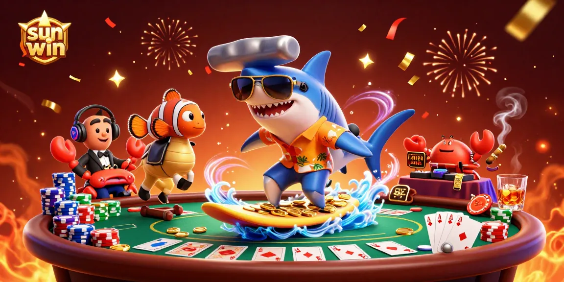 Experience the thrill of sunwin's casino games with lively 3D illustrations and exciting interactions.
