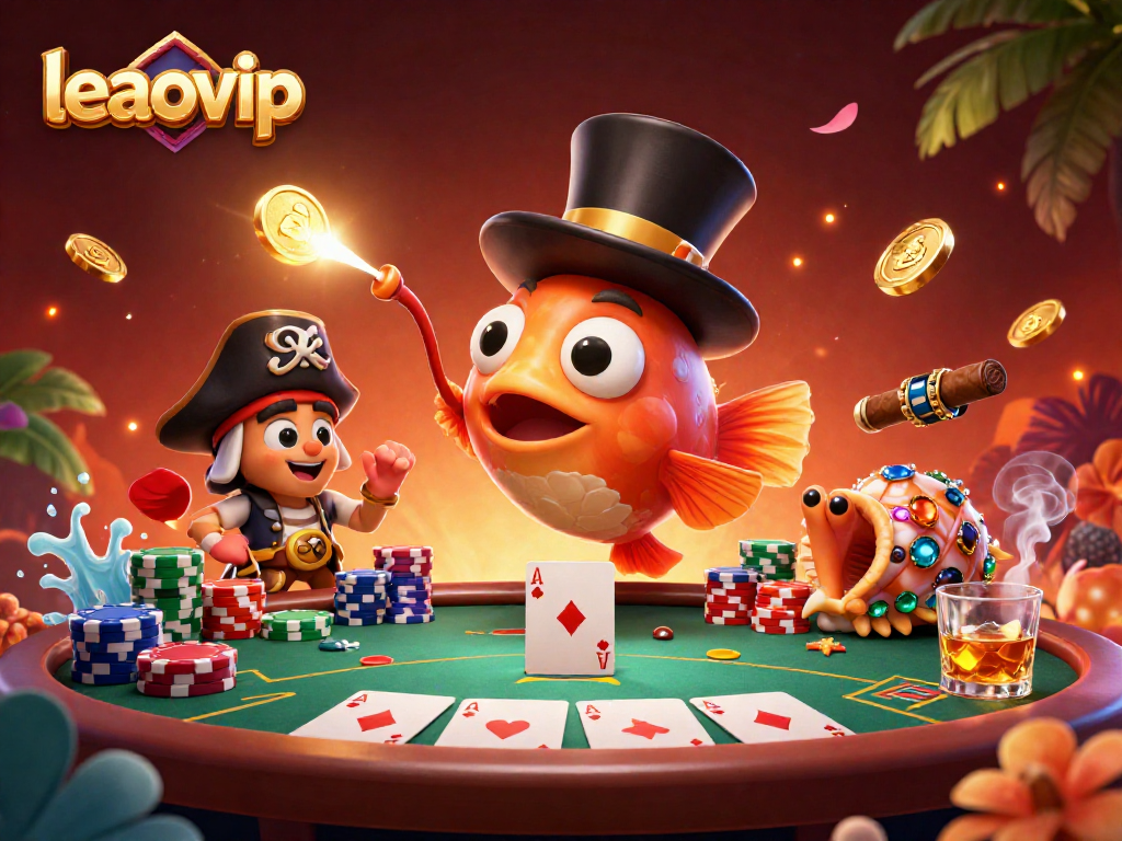 Experience thrilling wins with leaovip in an exciting underwater casino scene featuring dynamic poker action and rich treasure details.