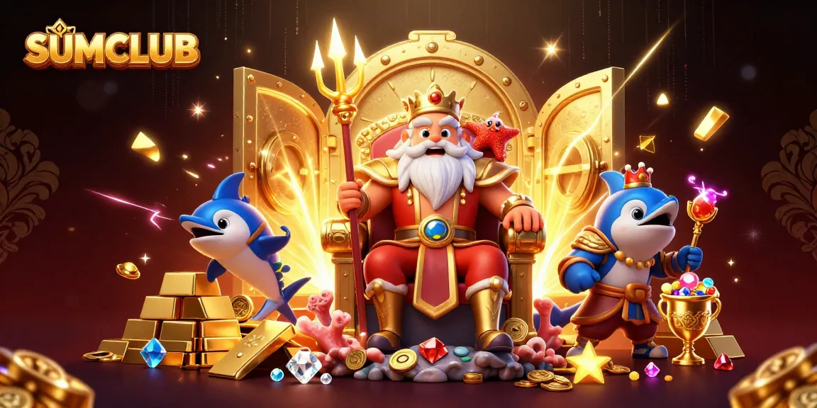 Engage in thrilling adventures with SUMCLUB as Neptune oversees a treasure-filled casino.