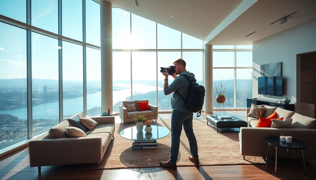 Real Estate Photographer capturing stunning interiors with bright natural light and panoramic views.