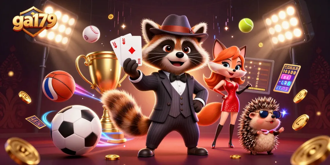 Experience exhilarating action with ga179 as a suave raccoon and friends play for high stakes!