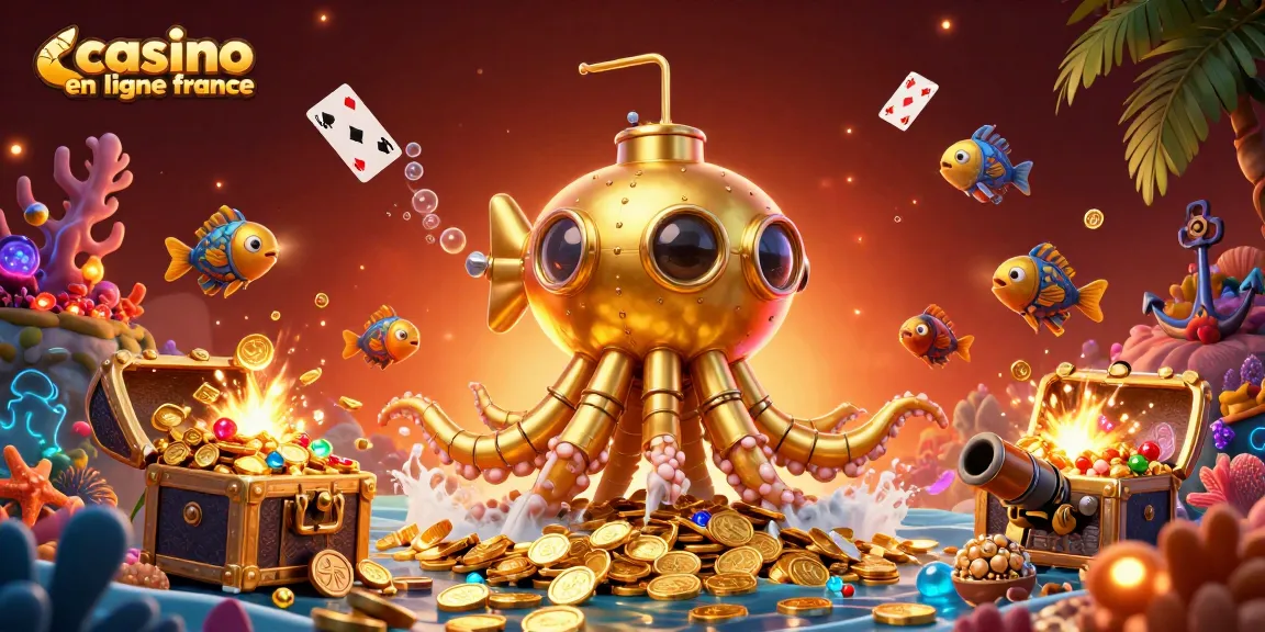 Plongez dans l'univers fascinant des jeux avec le kraken d'or et les poissons mécaniques sur le casino en ligne France.