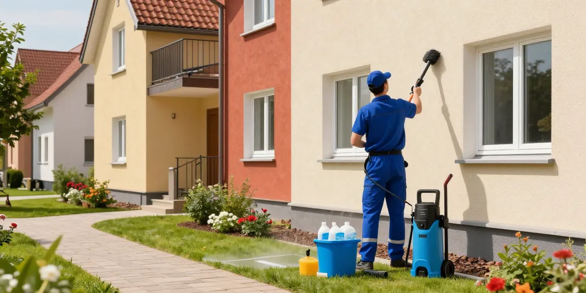 Fassadenreinigung Warstein durch Experten mit umweltschonenden Mitteln, saubere Außenflächen und gepflegte Gärten.