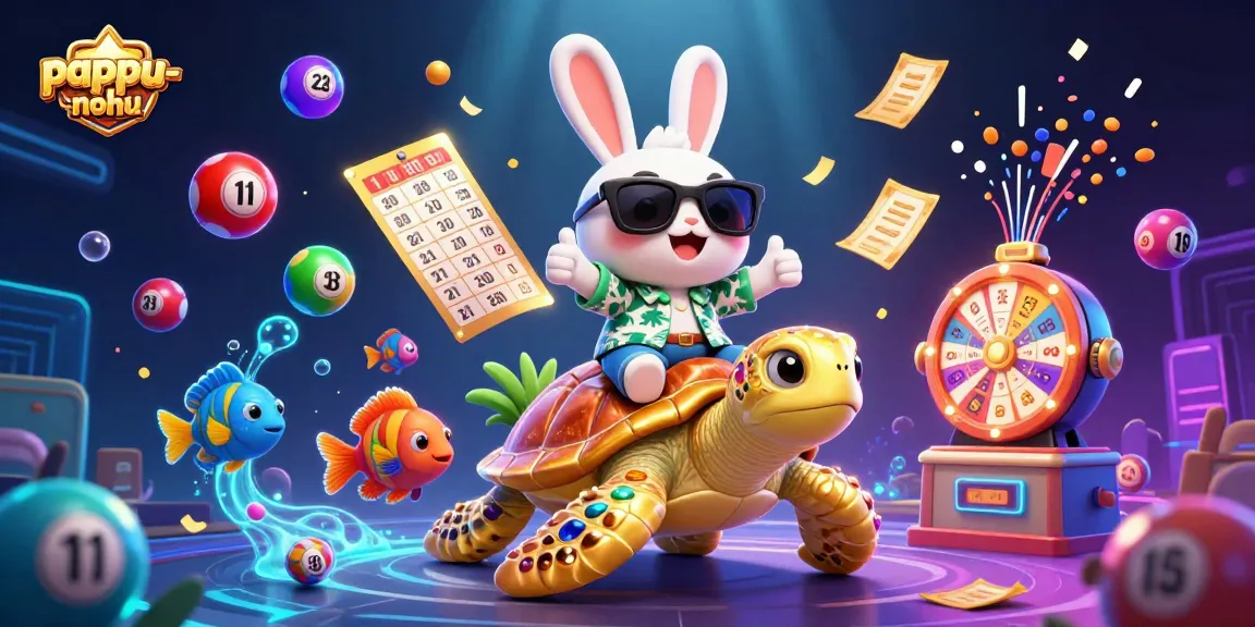 Pappu-nohu online gambling scene featuring a lucky rabbit and a golden turtle amidst dynamic game elements.