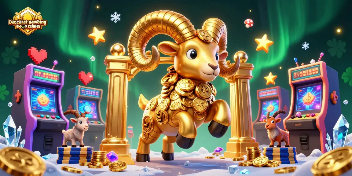 Engage with baccarat-gambling-online's thrilling gameplay as the golden ram charges through rich casino elements.