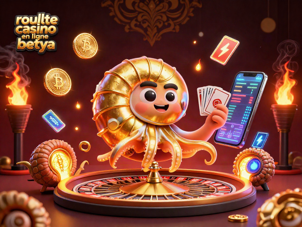 Experience exciting gameplay at roulette casino en ligne betya with a luxurious 3D digital illustration.