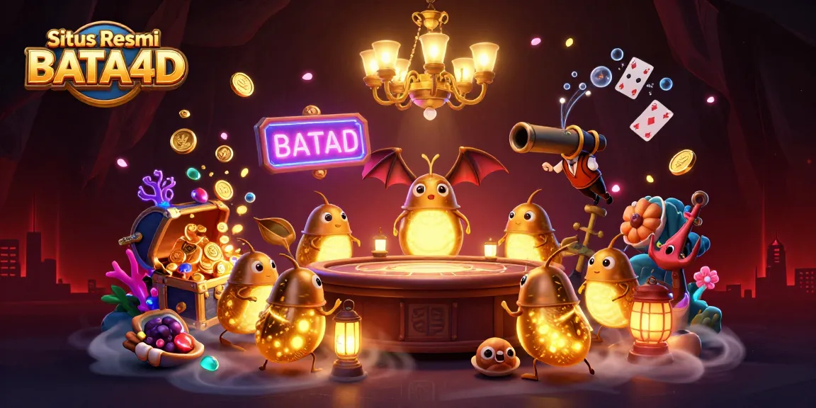 Engage with the immersive experience of Situs Resmi BATA4D in a vibrant, illuminated casino setting.