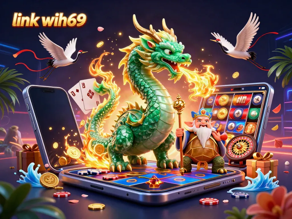 Menggenggam link wih69, naga zamrud menjadikan permainan slot online lebih menarik melalui desain bulu-bulu berwarna emas dan efek visual lainnya.