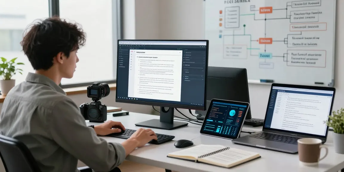 Cybersecurity analyst using document fraud detection software in a modern workspace.