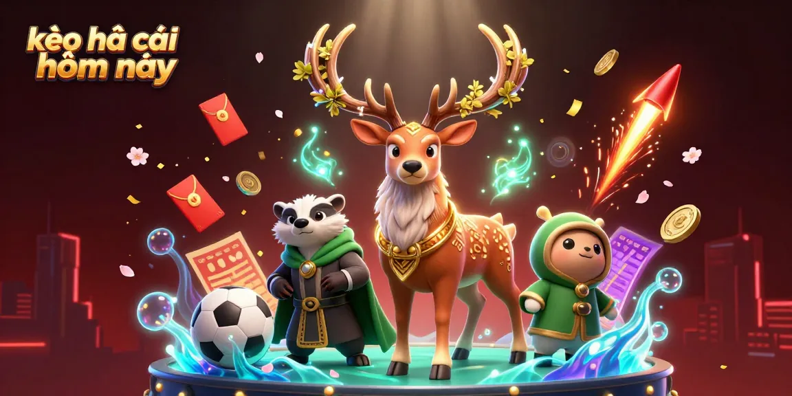 Experience the excitement of kèo nhà cái hôm nay with dynamic betting elements illuminating a magical scene.