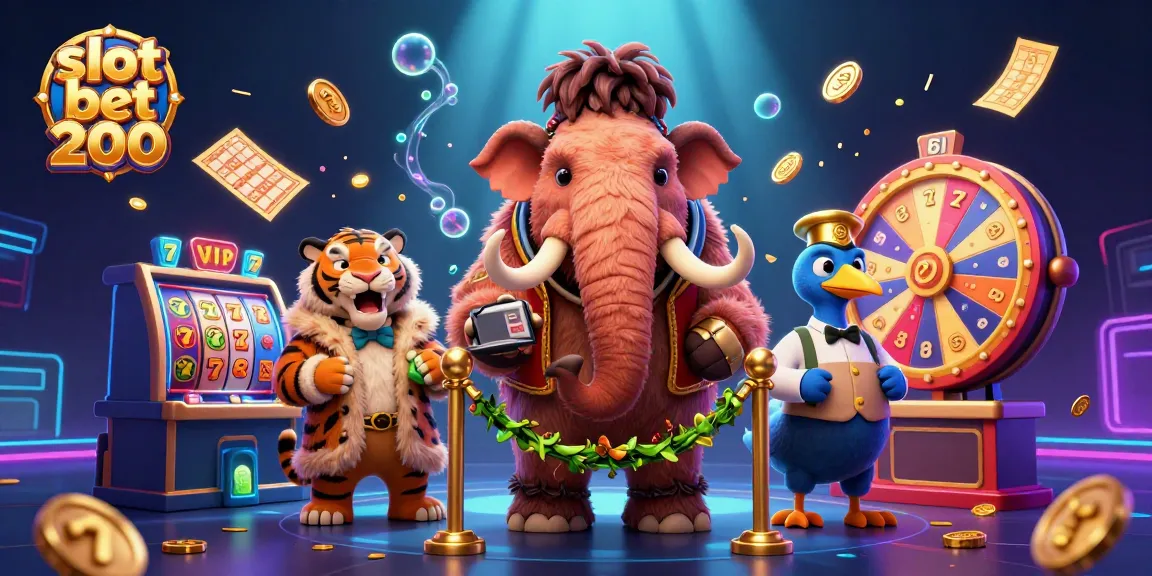 Experience fun with slot bet 200 at the casino, featuring lively characters and vibrant gaming elements!